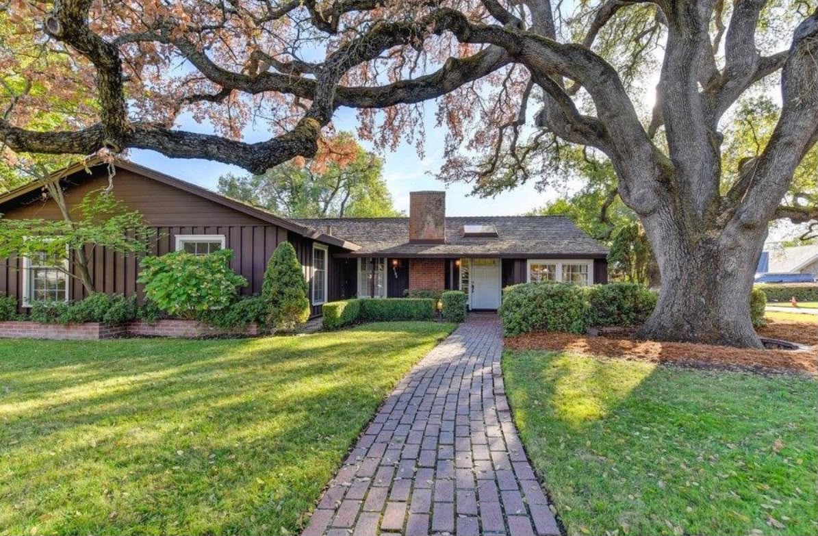 Beautiful home with mature trees